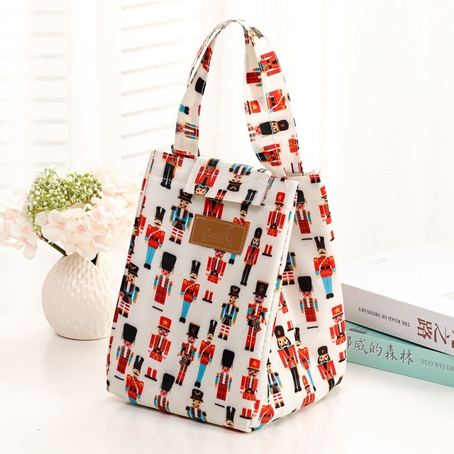 Travel or office food refrigerated bag men and women insulation cover to keep warm Oxford lunch bag Women's casual handbag
