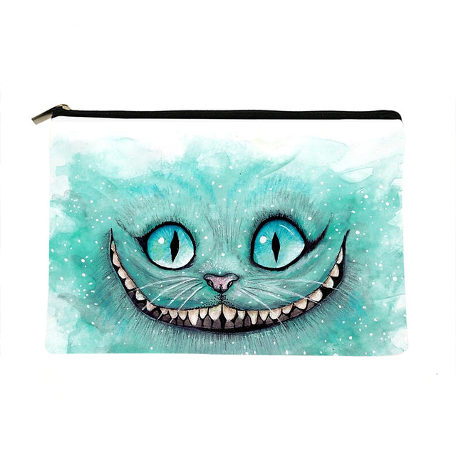 Women Alice in Wonderland Printed Make up bag Fashion Women Cosmetics Organizer Bag for Travel Colorful Storage Bag for Lady Bag